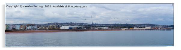 Paignton Seafront Panorama Acrylic by rawshutterbug 