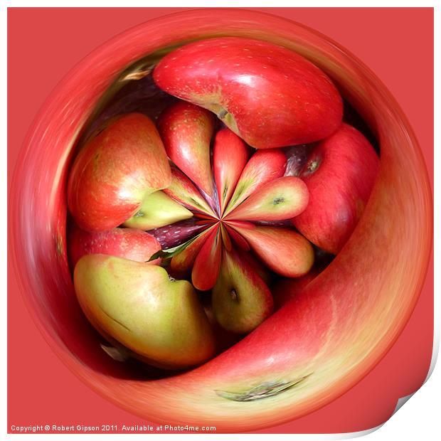 Spherical Apple Vortex Print by Robert Gipson