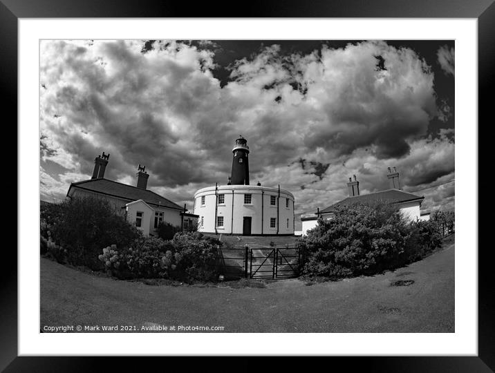 Dungeness Delight in Black and White. Framed Mounted Print by Mark Ward