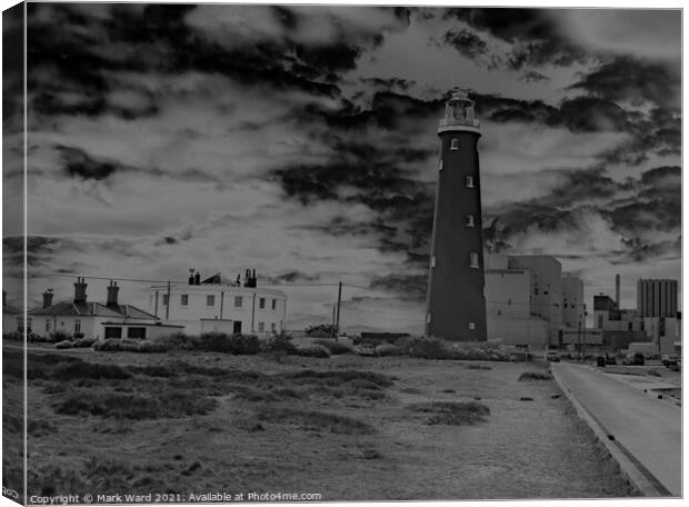 Dungeness in Moody Monochrome. Canvas Print by Mark Ward