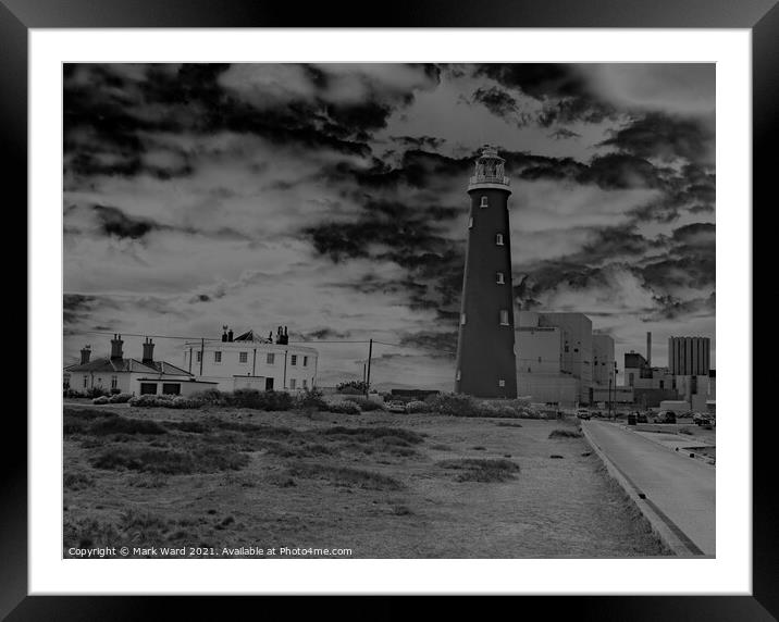 Dungeness in Moody Monochrome. Framed Mounted Print by Mark Ward