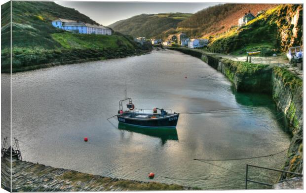 Early Morning Still Water at Boscastle Cornwall Canvas Print by Dave Bell