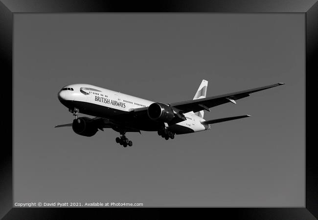 British Airways Boeing 777 Framed Print by David Pyatt