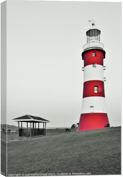 Smeaton's Tower, Plymouth Hoe. Canvas Print by Neil Mottershead