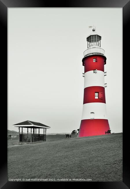 Smeaton's Tower, Plymouth Hoe. Framed Print by Neil Mottershead
