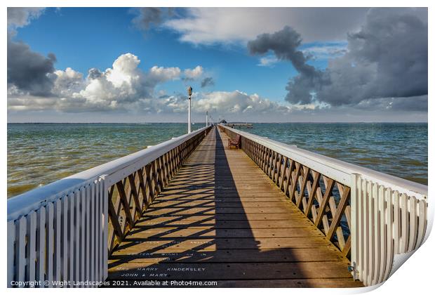 Yarmouth Pier Isle Of Wight Print by Wight Landscapes