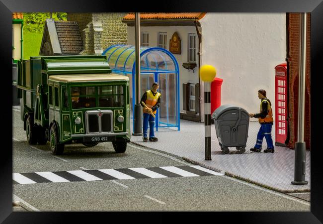 Cleaning The Streets 2 Framed Print by Steve Purnell