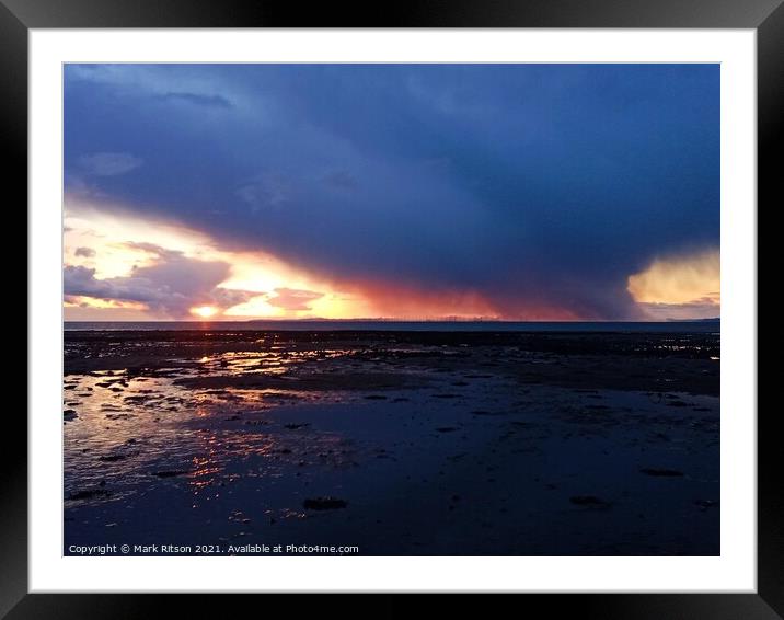 Snow Cloud Sunset Framed Mounted Print by Mark Ritson