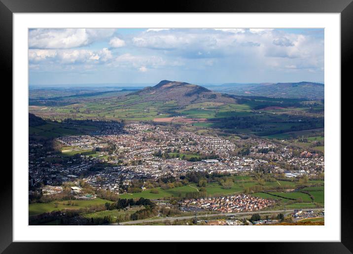 Abergavenny and Skirrid mountain Framed Mounted Print by Leighton Collins