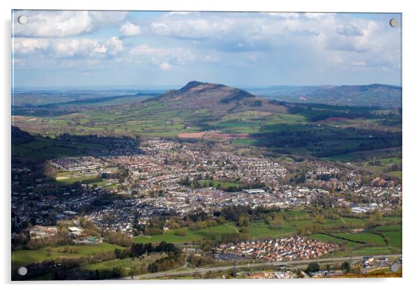 Abergavenny and Skirrid mountain Acrylic by Leighton Collins