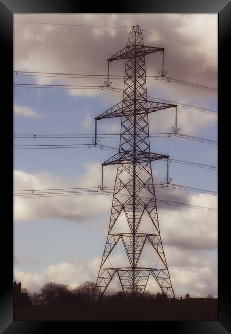 Power in the Wire 2 Framed Print by Glen Allen