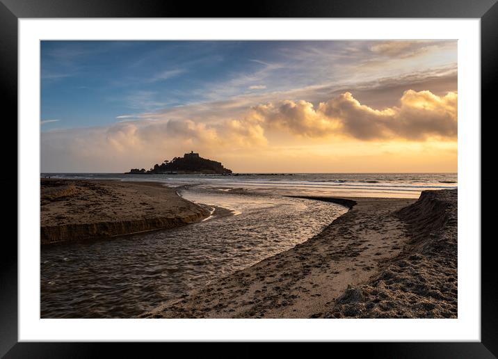 Castle in the sea  Framed Mounted Print by Michael Brookes