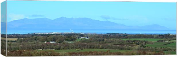 Troon and Isle of Arran Canvas Print by Allan Durward Photography