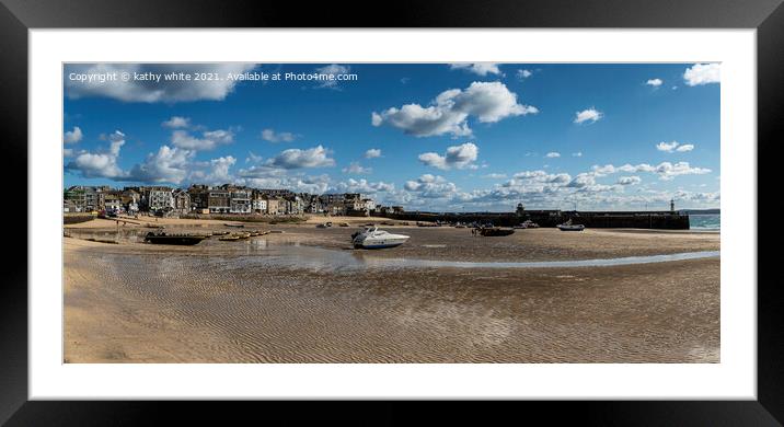 St. Ives Cornwall uk, Framed Mounted Print by kathy white
