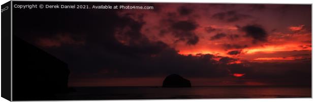 Gull Rock Sunset #2 (panoramic)  Canvas Print by Derek Daniel