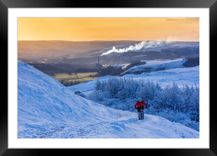 Rider on the Snow Framed Mounted Print by John Finney