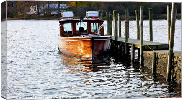 Water Taxi at Derwent water in Cumbria. Canvas Print by john hill