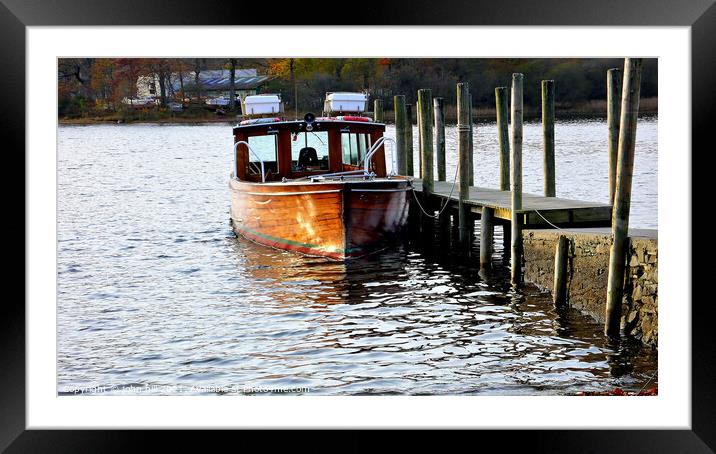 Water Taxi at Derwent water in Cumbria. Framed Mounted Print by john hill