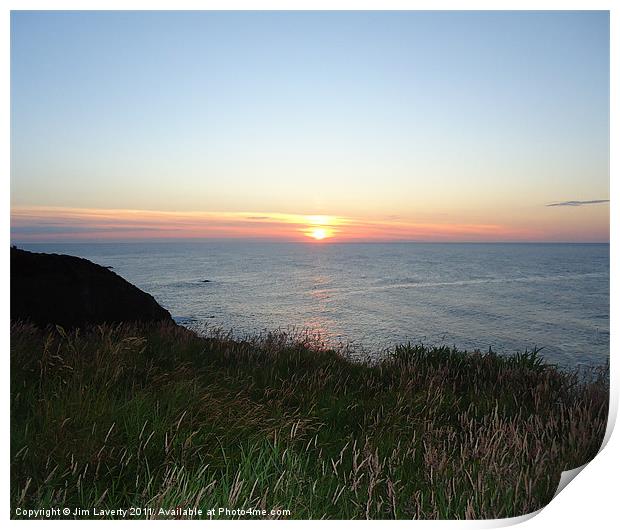 Sunset On The Moray Coast Print by Jim Laverty