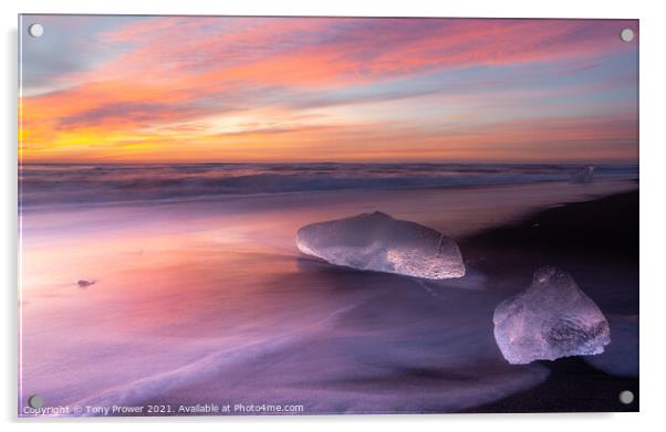 Ice Beach Lilac  Acrylic by Tony Prower
