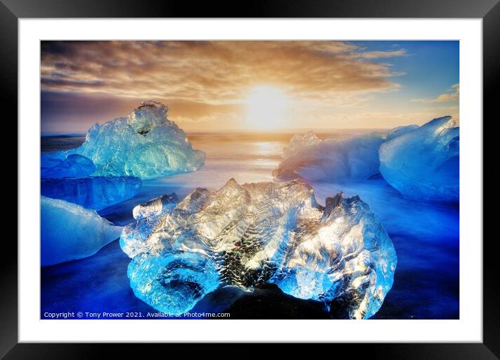 Contre Jour Blues Framed Mounted Print by Tony Prower