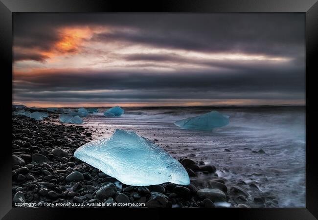 Lone Iceberg Framed Print by Tony Prower