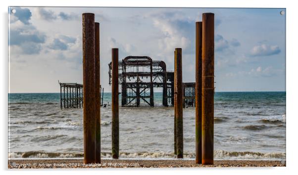 West Pier Brighton  Acrylic by Adrian Rowley