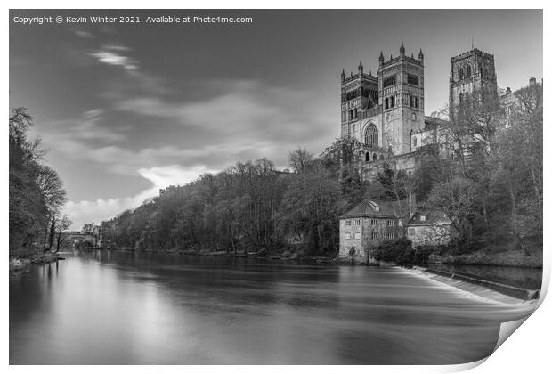 Durham Cathedral over the River Wear Print by Kevin Winter