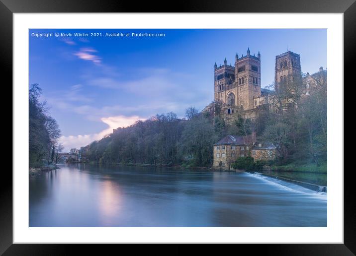 Durham Cathedral over the River Wear Framed Mounted Print by Kevin Winter