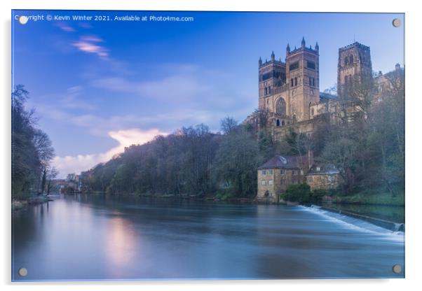 Durham Cathedral over the River Wear Acrylic by Kevin Winter
