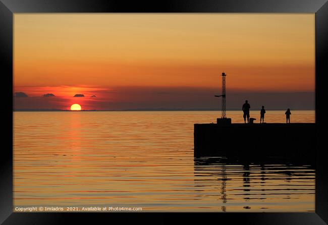 Sunset, Bagenkop Harbour, Denmark Framed Print by Imladris 