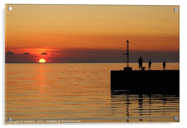 Sunset, Bagenkop Harbour, Denmark Acrylic by Imladris 