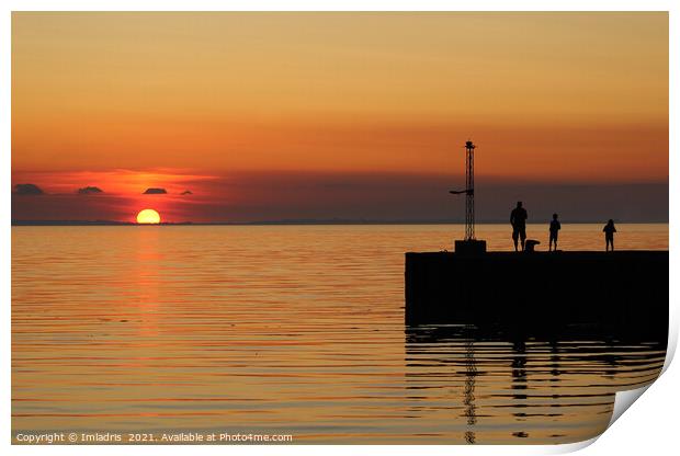 Sunset, Bagenkop Harbour, Denmark Print by Imladris 