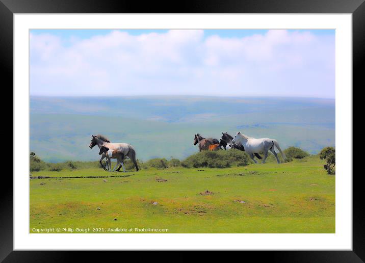 RUNNING FREE Framed Mounted Print by Philip Gough