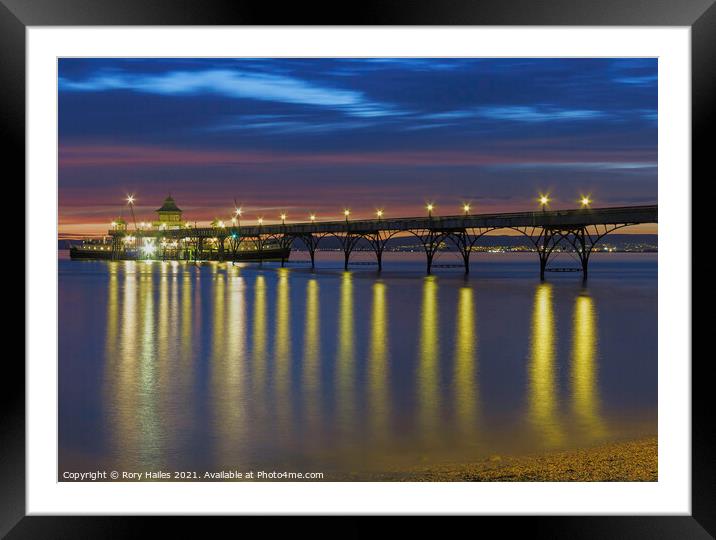 Clevedon Pier Balmoral Framed Mounted Print by Rory Hailes