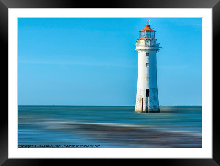 Perch Rock Lighthouse Framed Mounted Print by Rick Lindley