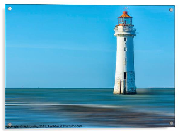 Perch Rock Lighthouse Acrylic by Rick Lindley