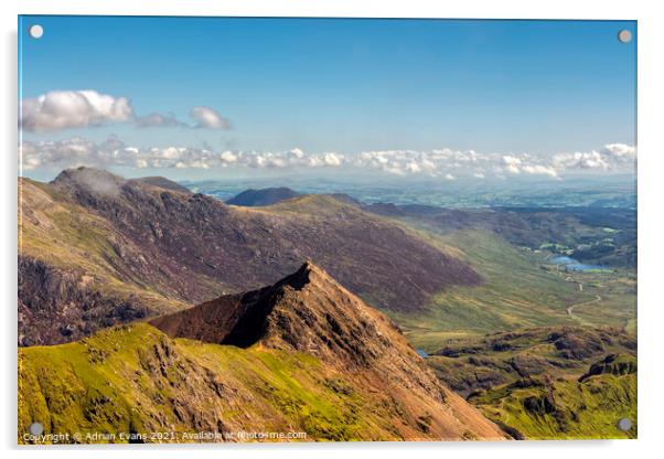 Snowdon Summit Viewpoint Acrylic by Adrian Evans