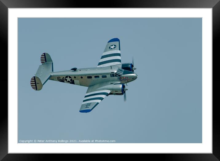 Beech C-45H Expeditor Framed Mounted Print by Peter Anthony Rollings
