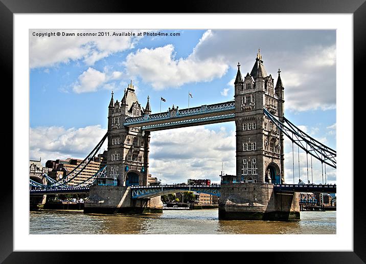 Tower Bridge Framed Mounted Print by Dawn O'Connor