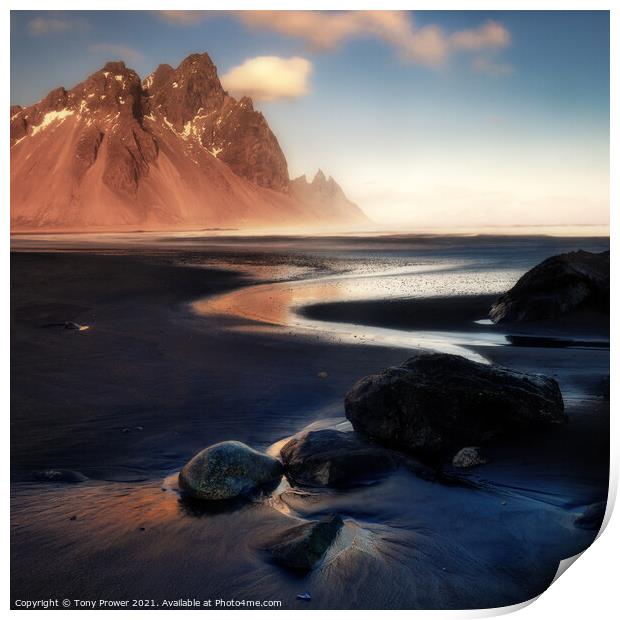 Vestrahorn Square Print by Tony Prower