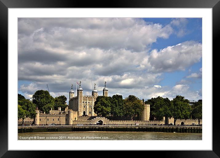 Tower of London Framed Mounted Print by Dawn O'Connor