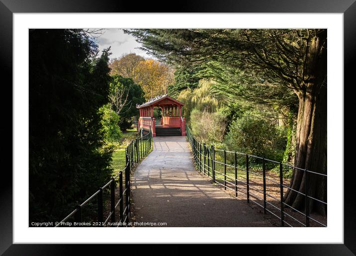 Birkenhead Park Pathway Framed Mounted Print by Philip Brookes