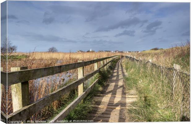 Hoylake Footbridge, Wirral Coast Canvas Print by Philip Brookes