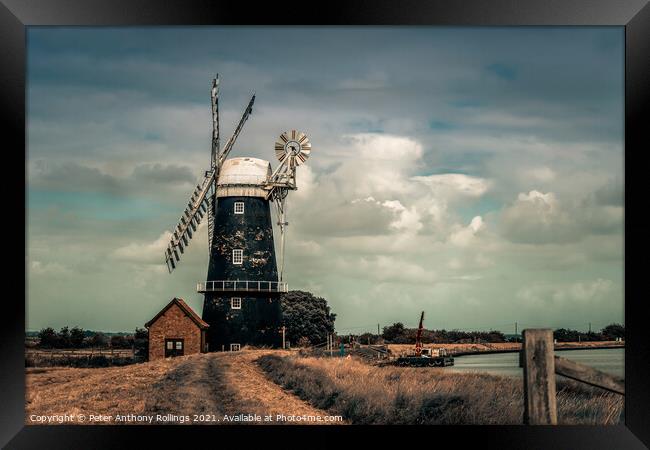Berney Arms Windmill Framed Print by Peter Anthony Rollings