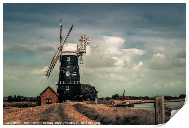 Berney Arms Windmill Print by Peter Anthony Rollings