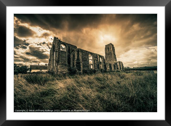 Church Amongst Ruins Framed Mounted Print by Peter Anthony Rollings