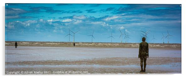 Another Place, Crosby, Merseyside Acrylic by Adrian Rowley