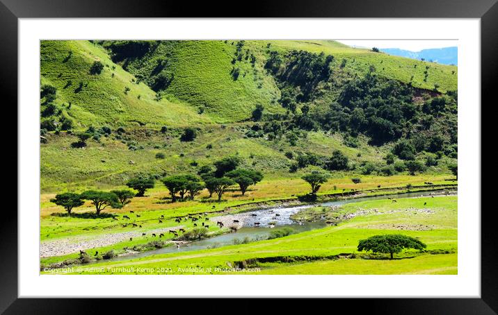 On the Tugela River, Drakensberg, Kwazulu Natal Framed Mounted Print by Adrian Turnbull-Kemp