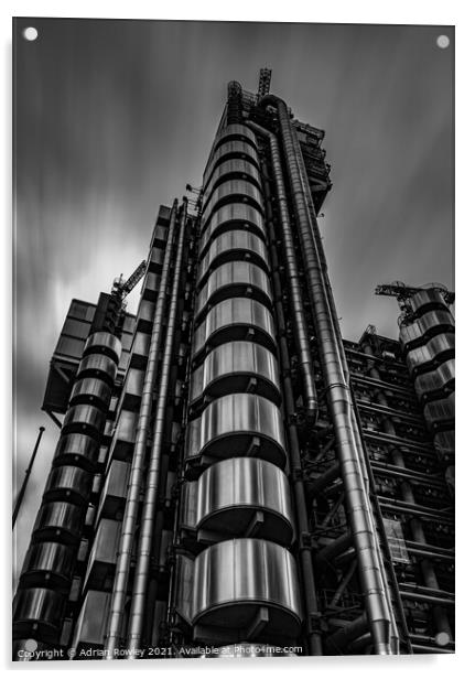 Lloyd's building London Acrylic by Adrian Rowley